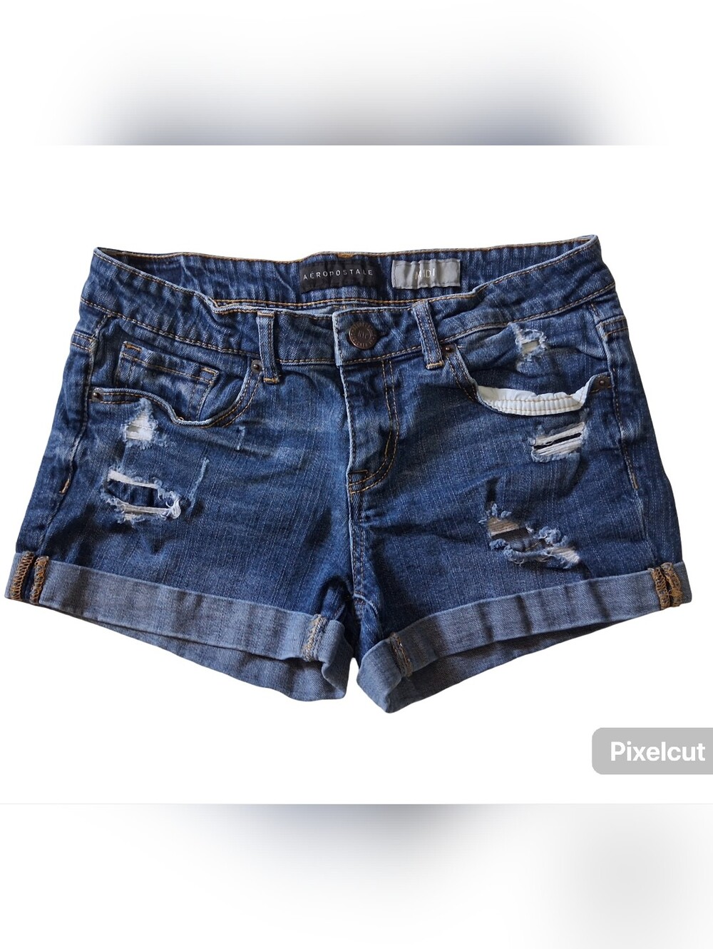 Aeropostale Midi Ripped Jean Shorts - Size 4
